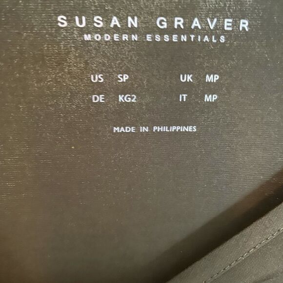 QVC Susan Graver Black Basic Modern Essentials Top - Picture 2 of 2
